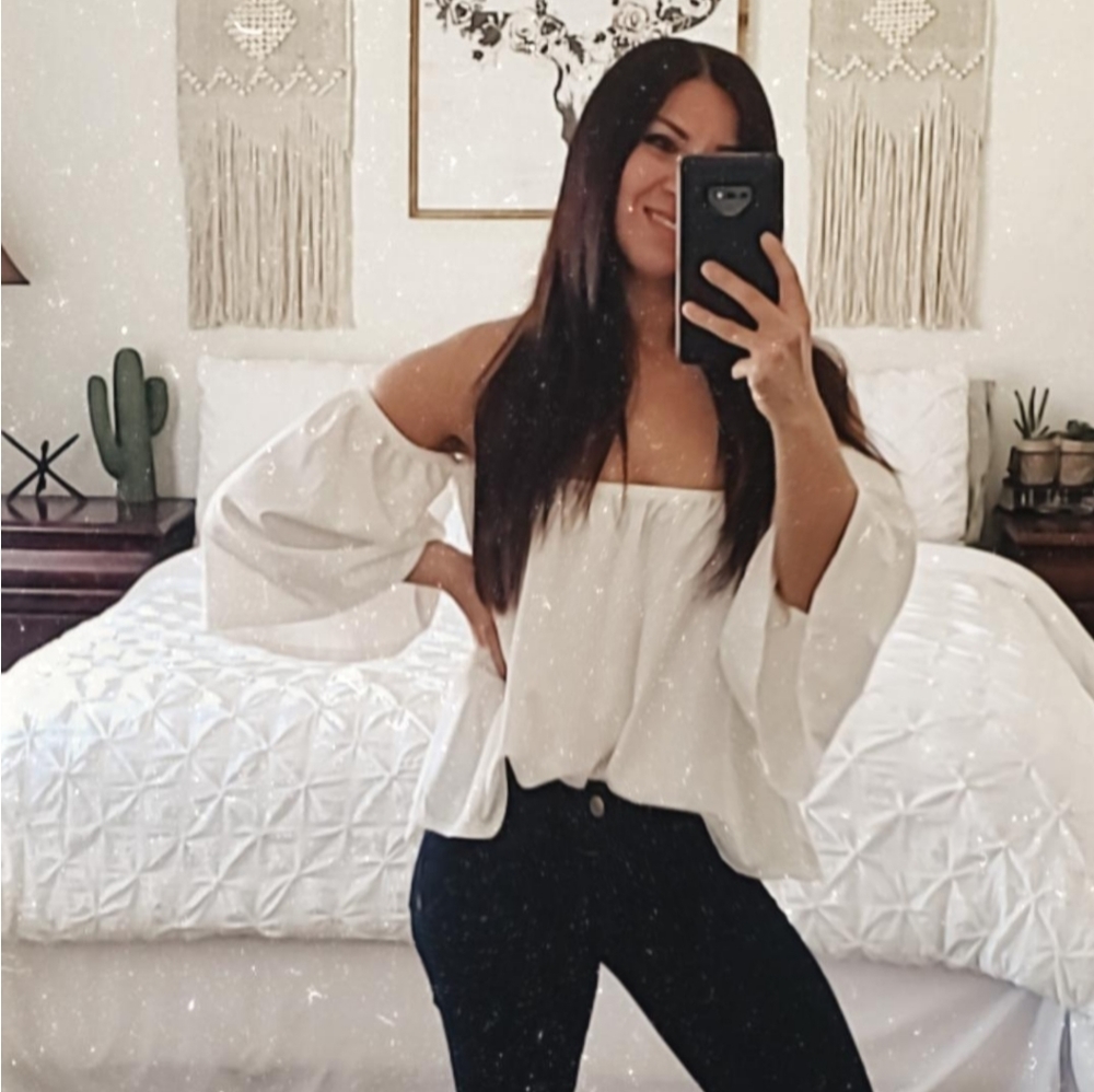 Open Shoulder Wing Top